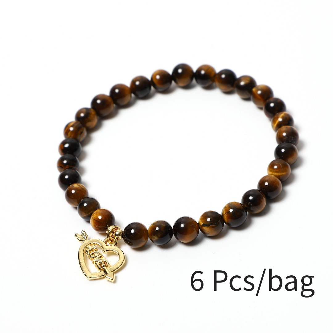 Love Arrow charm with Gemstone Bracelet For LOVE
