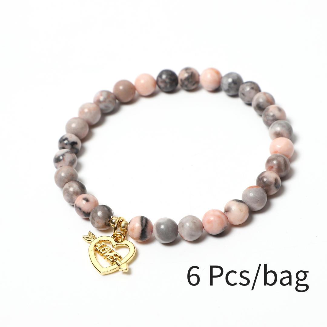 Love Arrow charm with Gemstone Bracelet For LOVE