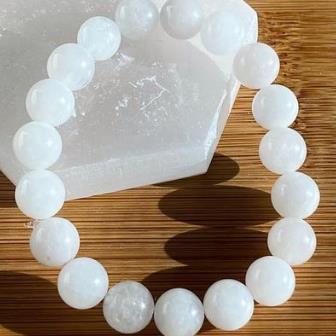 White Jade Bracelet Natural Gemstone Beaded | Purify & Wellness | Wholesale Bulk Pricing