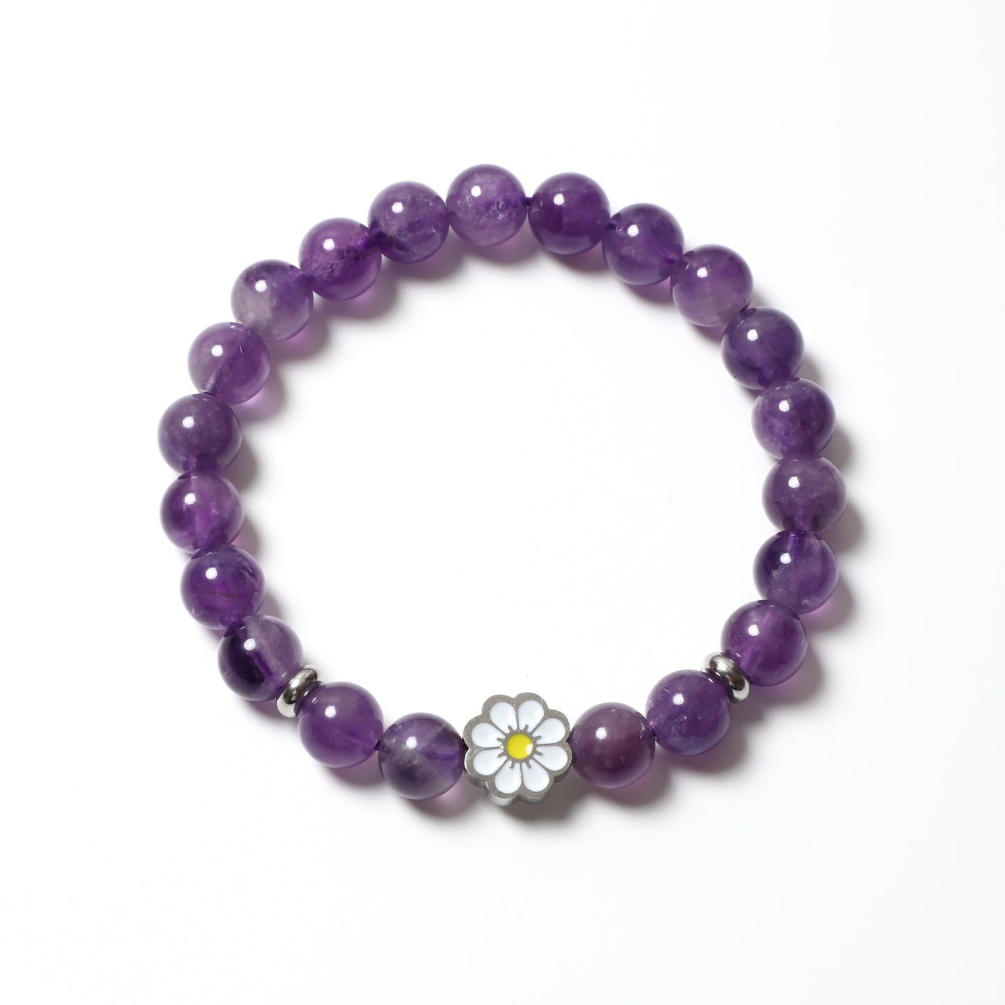 Sunflower Bracelet Real Natural Gemstone Round Beads 8mm | Faithfulness & Happiness | Wholesale Bulk Pricing