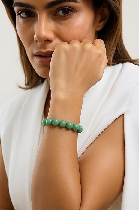 Green Jade Bracelet Natural Gemstone Beaded | Prosperity & Good Luck | Wholesale Bulk Pricing