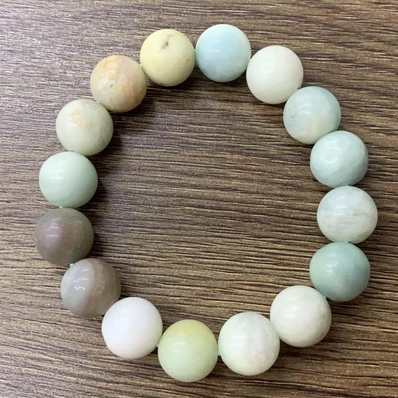 Amazonite Bracelet Natural Stone Round Beads | Courage & Truth | Wholesale Bulk Pricing