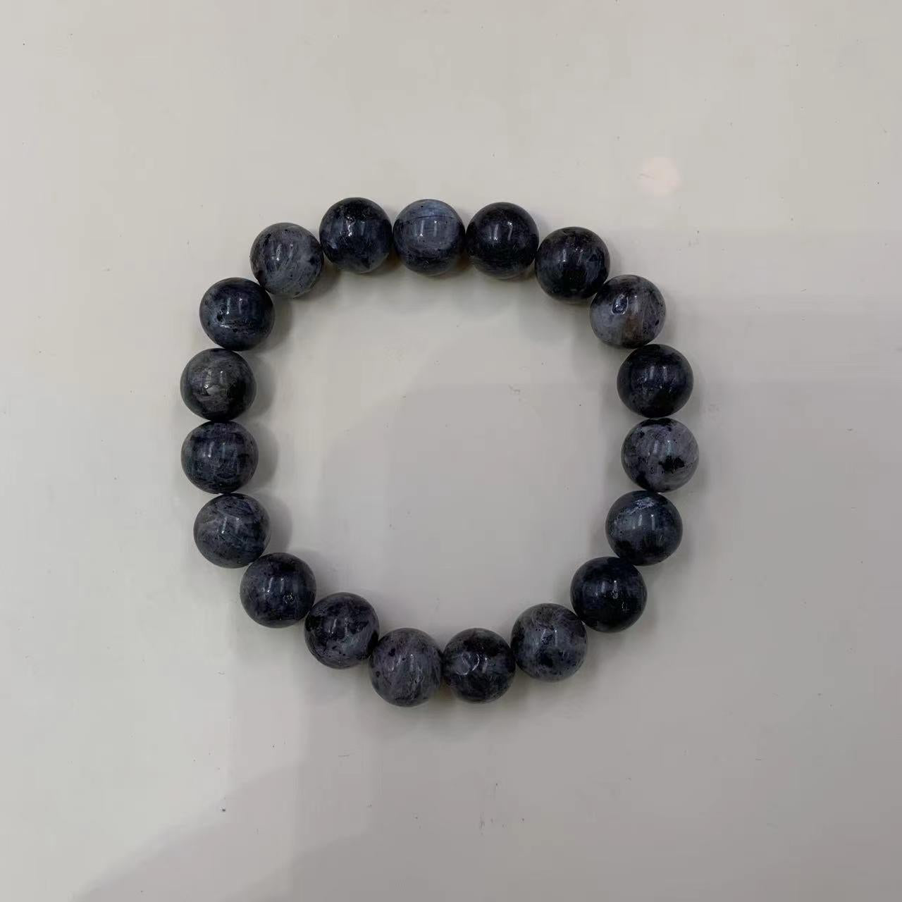 Black Labradorite Bracelet Natural Gemstone Round Beads | Protection & Grounding | Wholesale Bulk Pricing