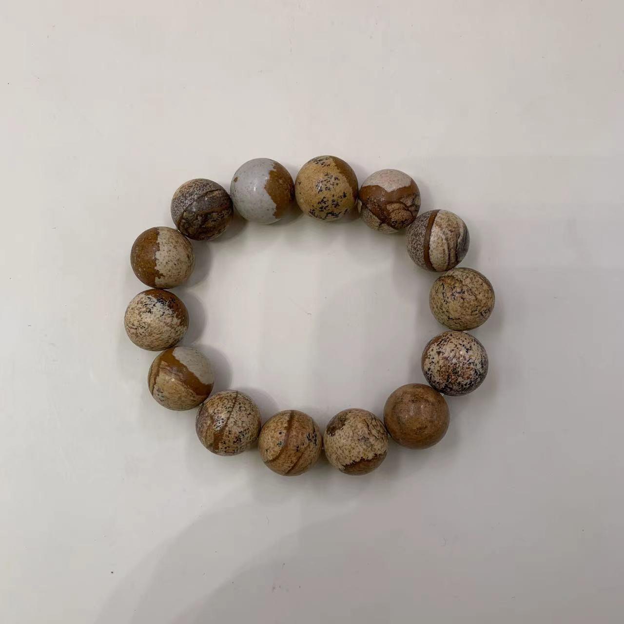 Picture Jasper Bracelet Natural Gemstone Beaded | Grounding & Courage | Wholesale Bulk Pricing