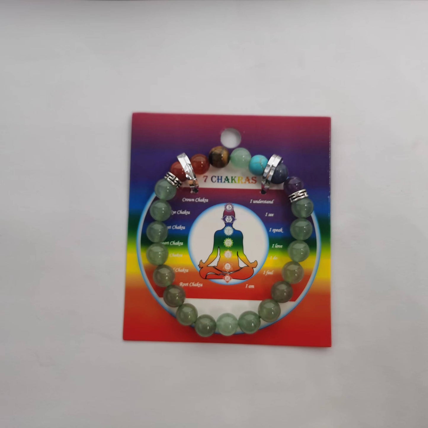 "Seven Chakras" Bracelets ( 8mm Gemstone beads )