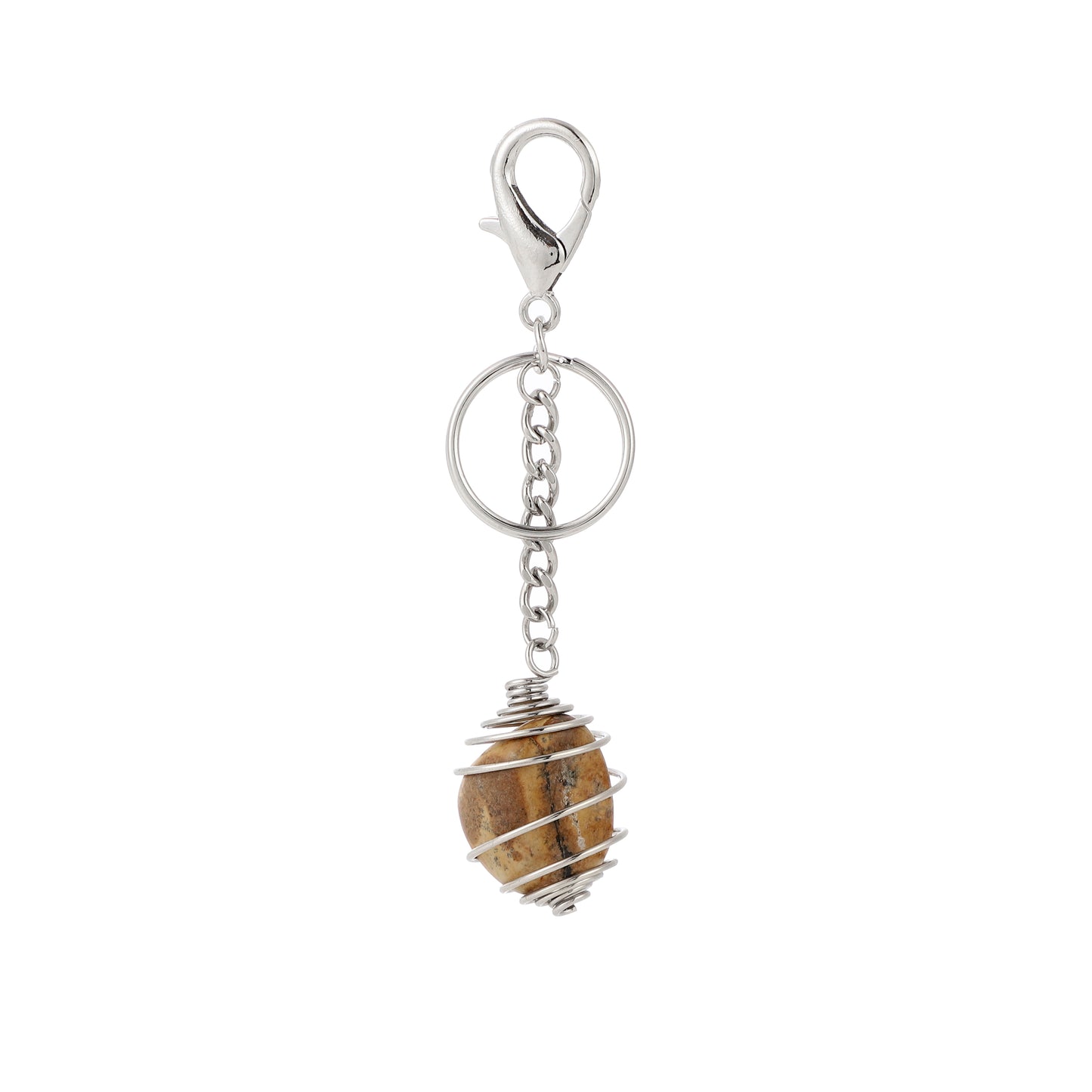 Cage Gemstone Keychain