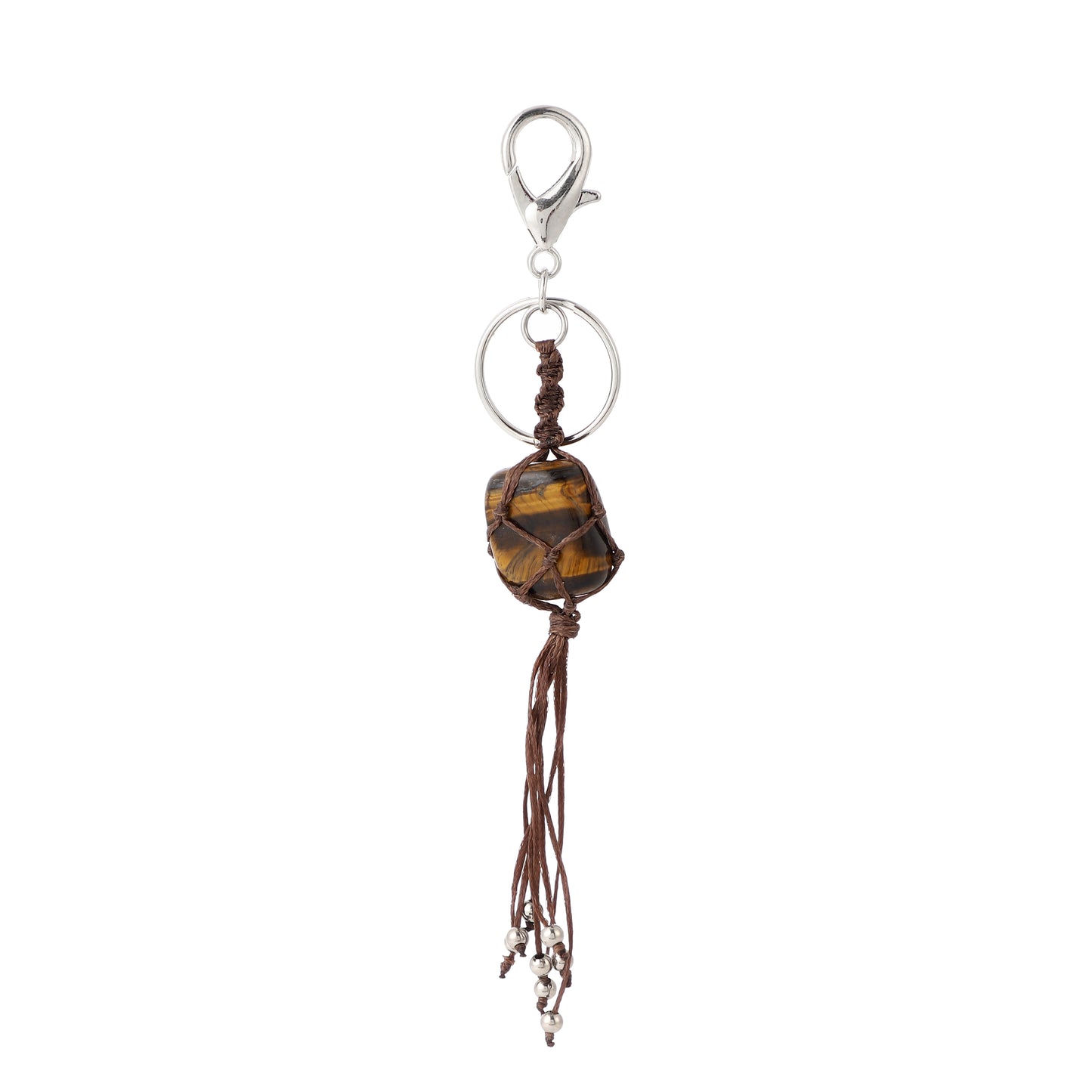 Gemstone Handmade Weaved Keychain