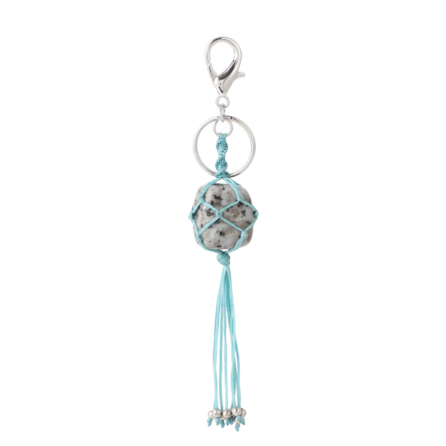 Gemstone Handmade Weaved Keychain