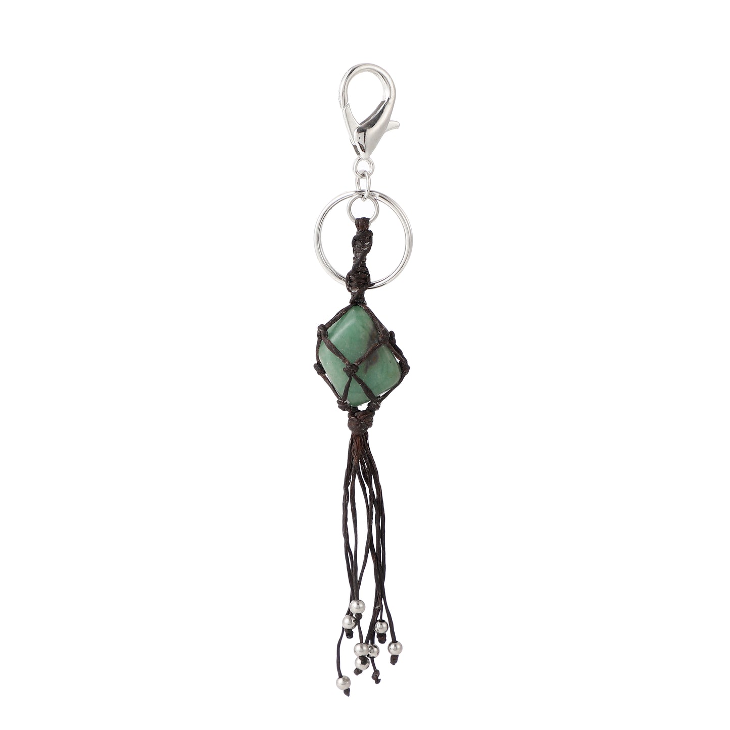 Gemstone Handmade Weaved Keychain