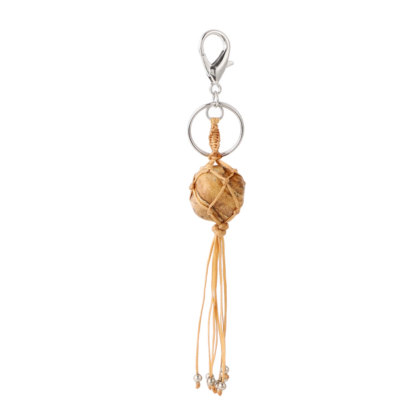Gemstone Handmade Weaved Keychain