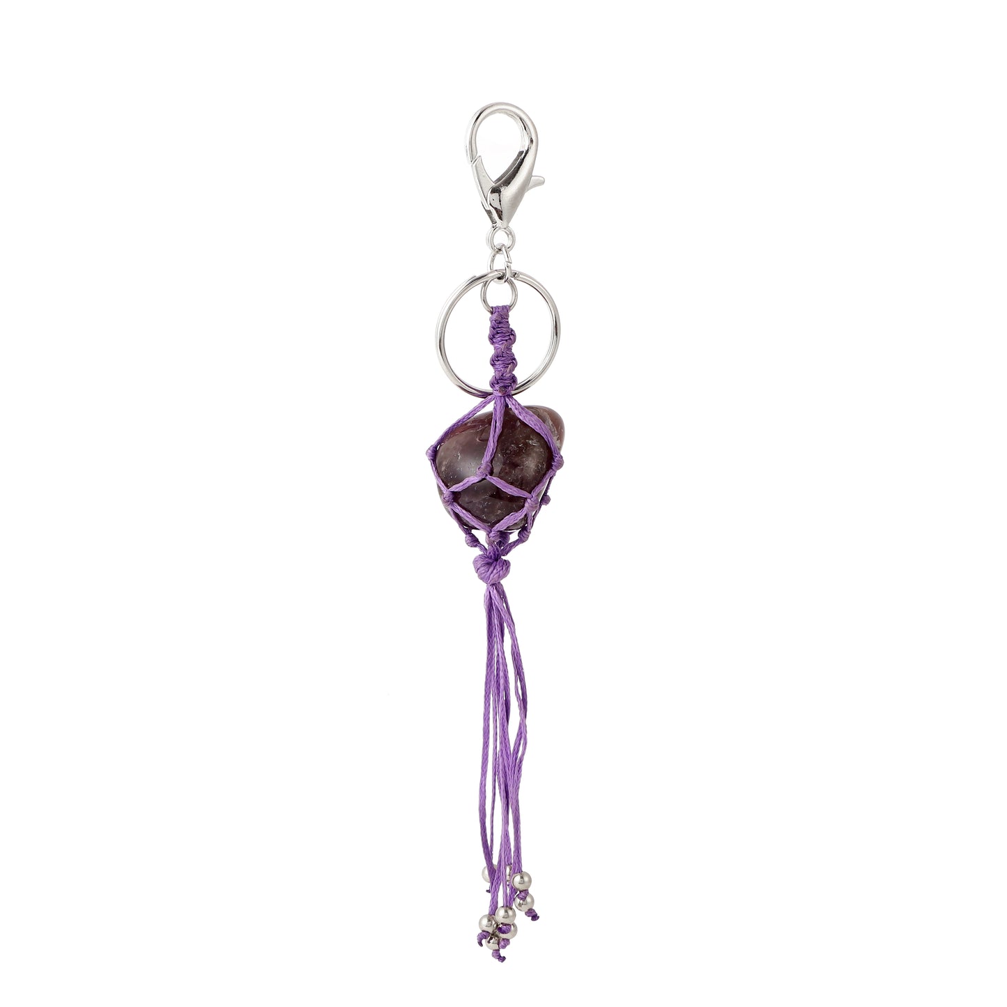 Gemstone Handmade Weaved Keychain