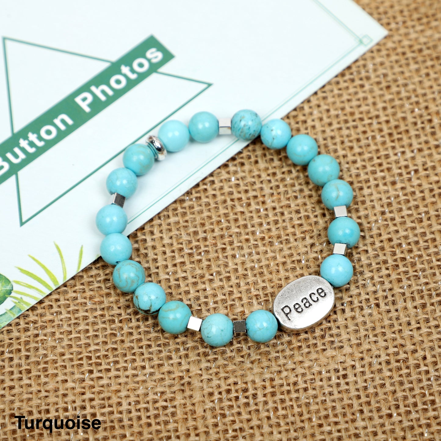 "PEACE" Gemstone Bracelets ( 8mm Gemstone) ROLA DIRECT BUY