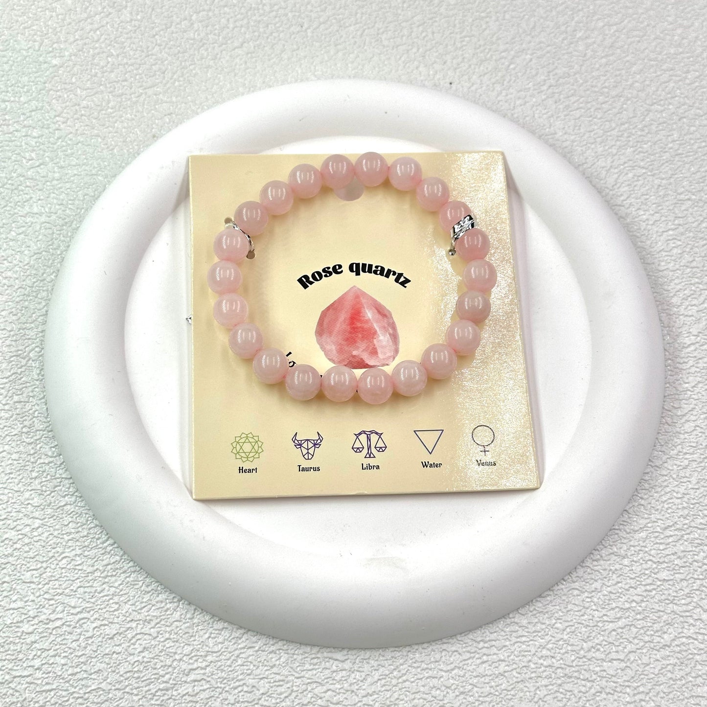 Rose quartz round beads Elastic bracelet ROLA DIRECT BUY