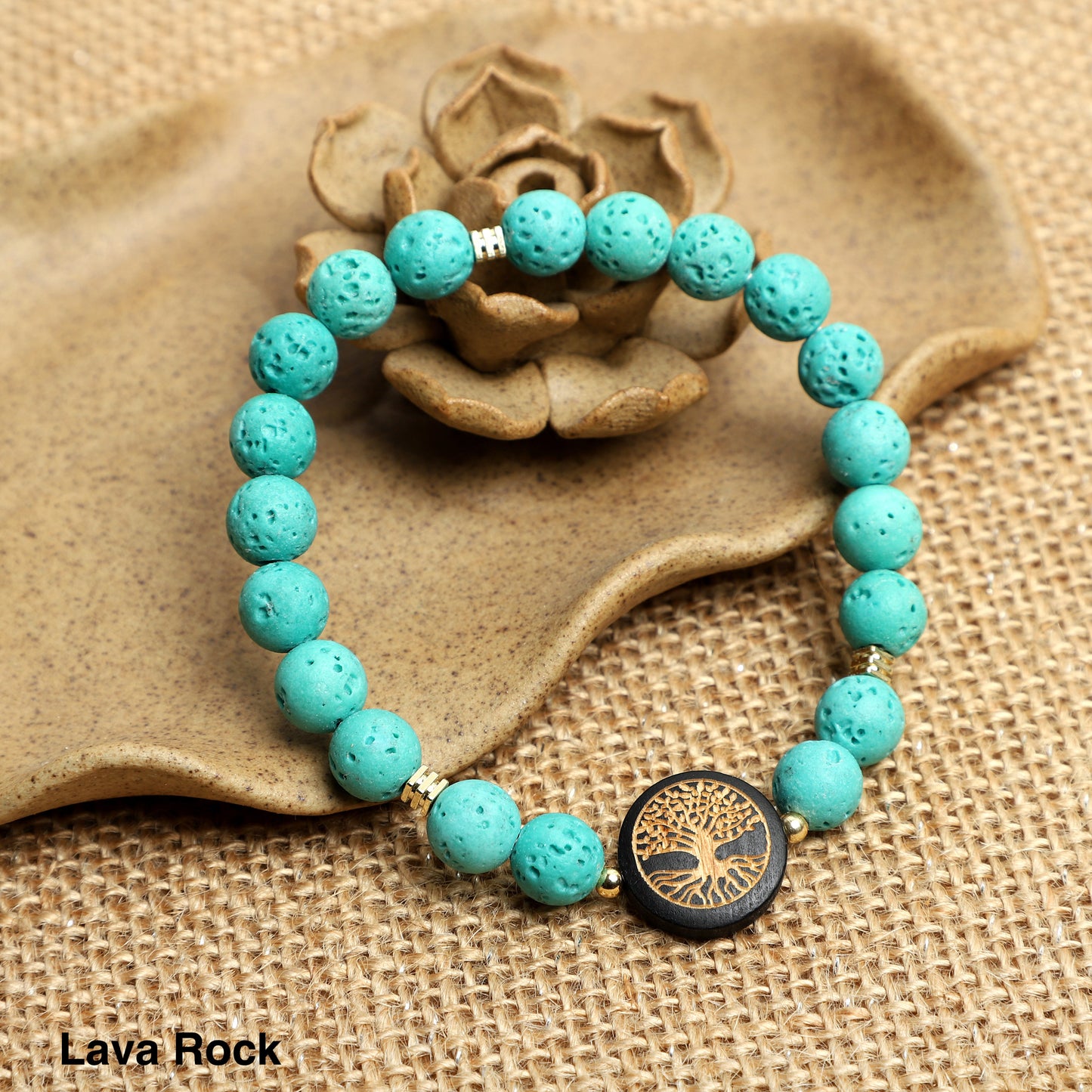 "The Tree of Life" Bracelets ( 8mm Lava, Wooden, Gemstone beads ) ROLA DIRECT BUY