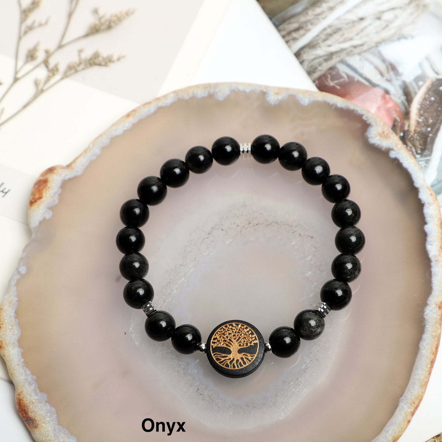 "The Tree of Life" Bracelets ( 8mm Lava, Wooden, Gemstone beads ) ROLA DIRECT BUY