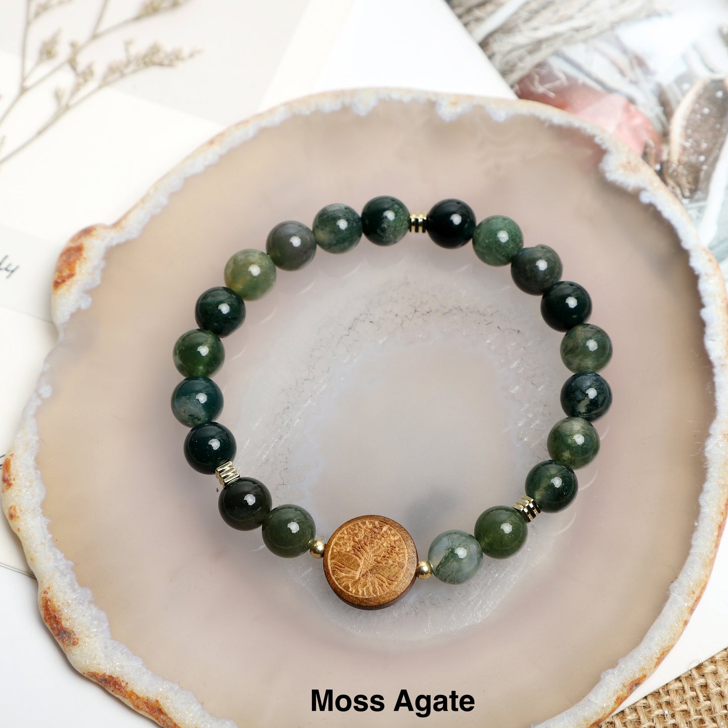 "The Tree of Life" Bracelets ( 8mm Lava, Wooden, Gemstone beads ) ROLA DIRECT BUY