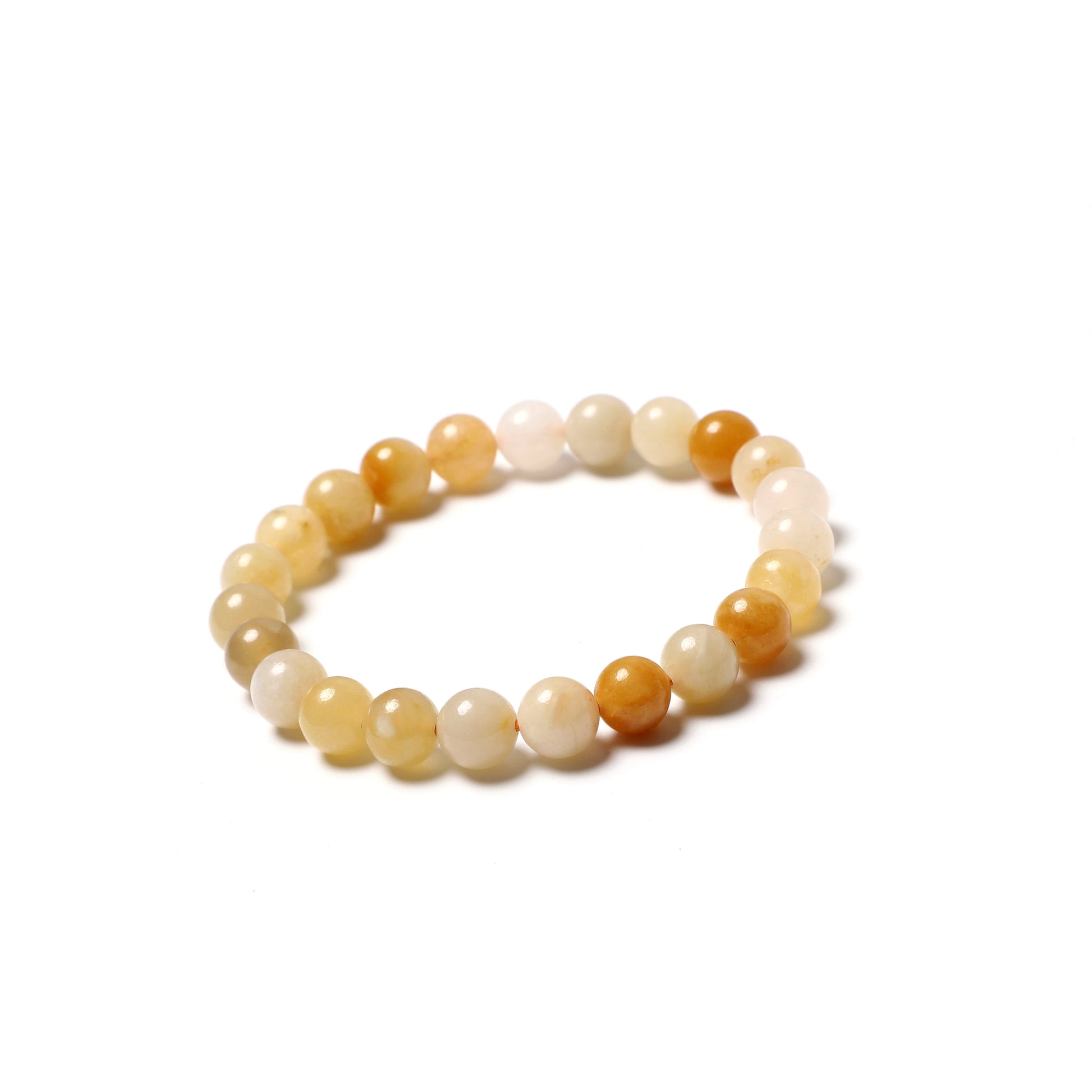 Yellow Jade Round Bead  bracelet ROLA DIRECT BUY