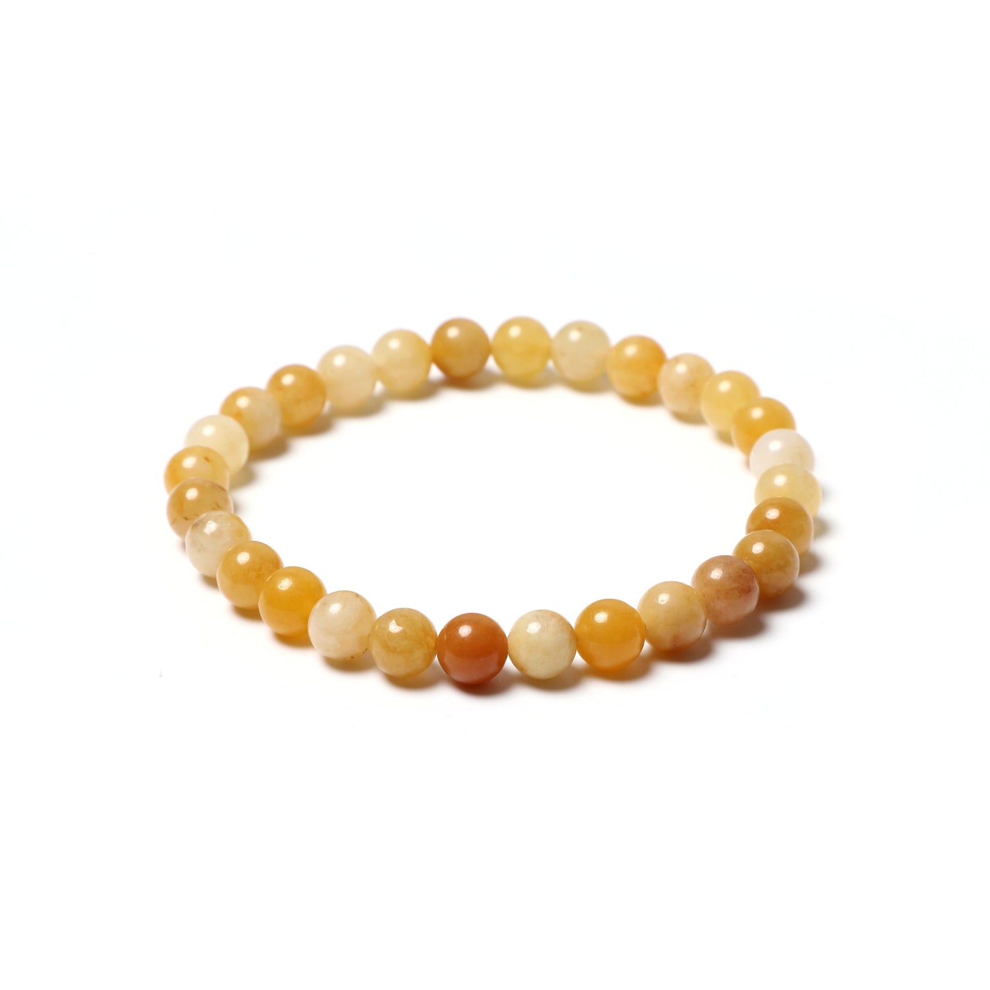 Yellow Jade Round Bead  bracelet ROLA DIRECT BUY