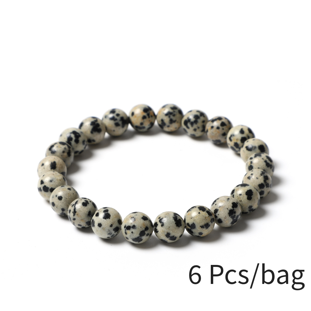 Dalmation Jasper Round Bead bracelet