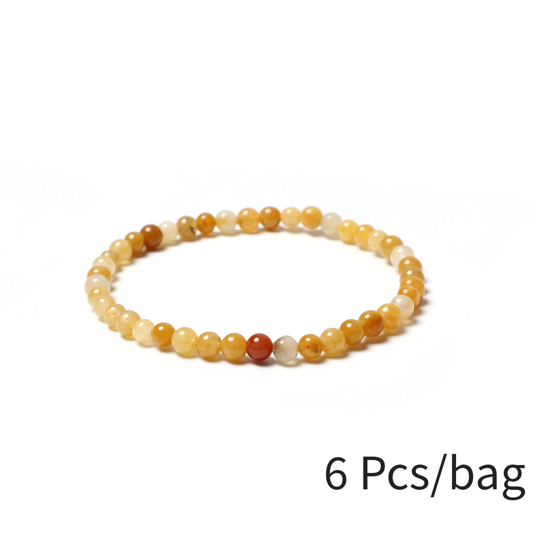 Yellow Jade Round Bead bracelet