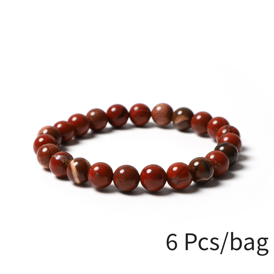 Red Jasper Round Bead bracelet