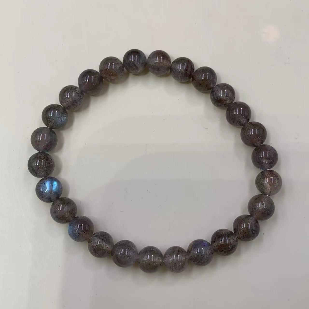 Labradorite Bracelet Natural Gem Solid Round Beads | Creativity & Protection | Wholesale Bulk Pricing