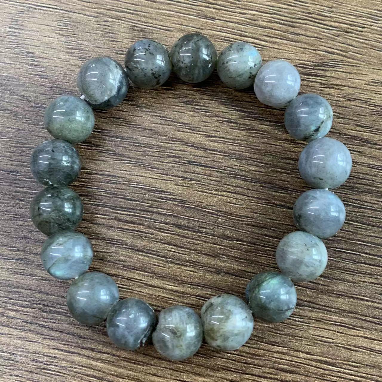 Labradorite Bracelet Natural Gem Solid Round Beads | Creativity & Protection | Wholesale Bulk Pricing