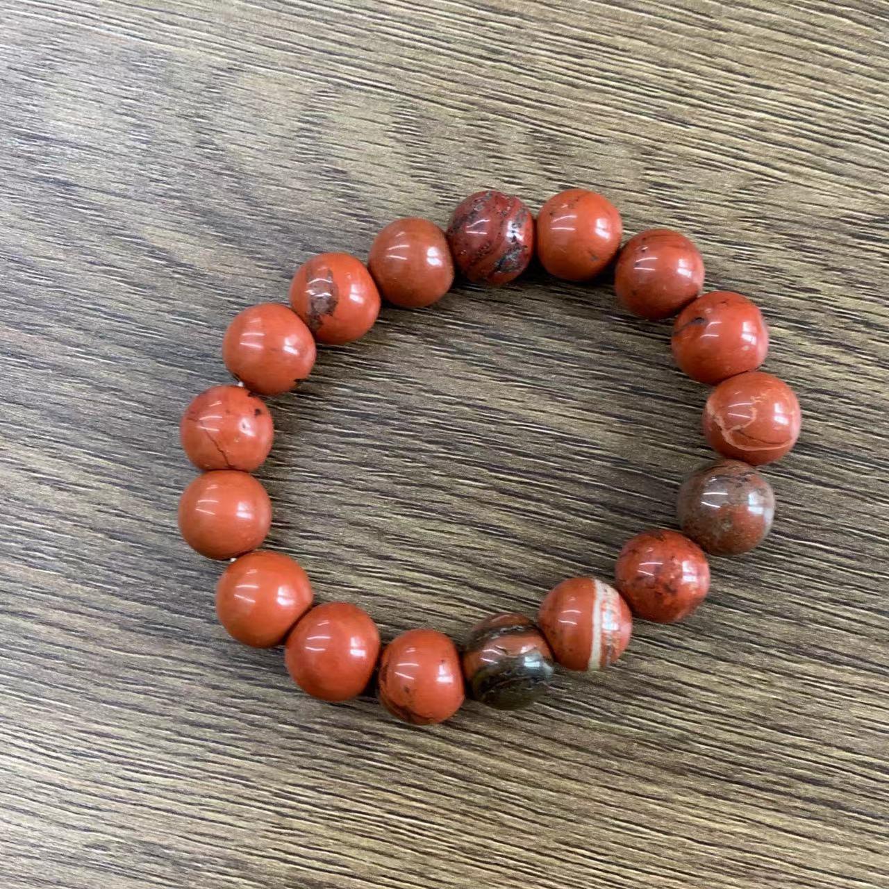 Red Jasper Bracelet Natural Gemstone Beaded | Grounding & Courage | Wholesale Bulk Pricing