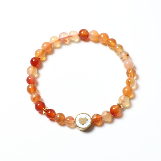 Heart Bracelet Genuine Natural Gemstone Beaded | Love & Blessing | Wholesale Bulk Pricing