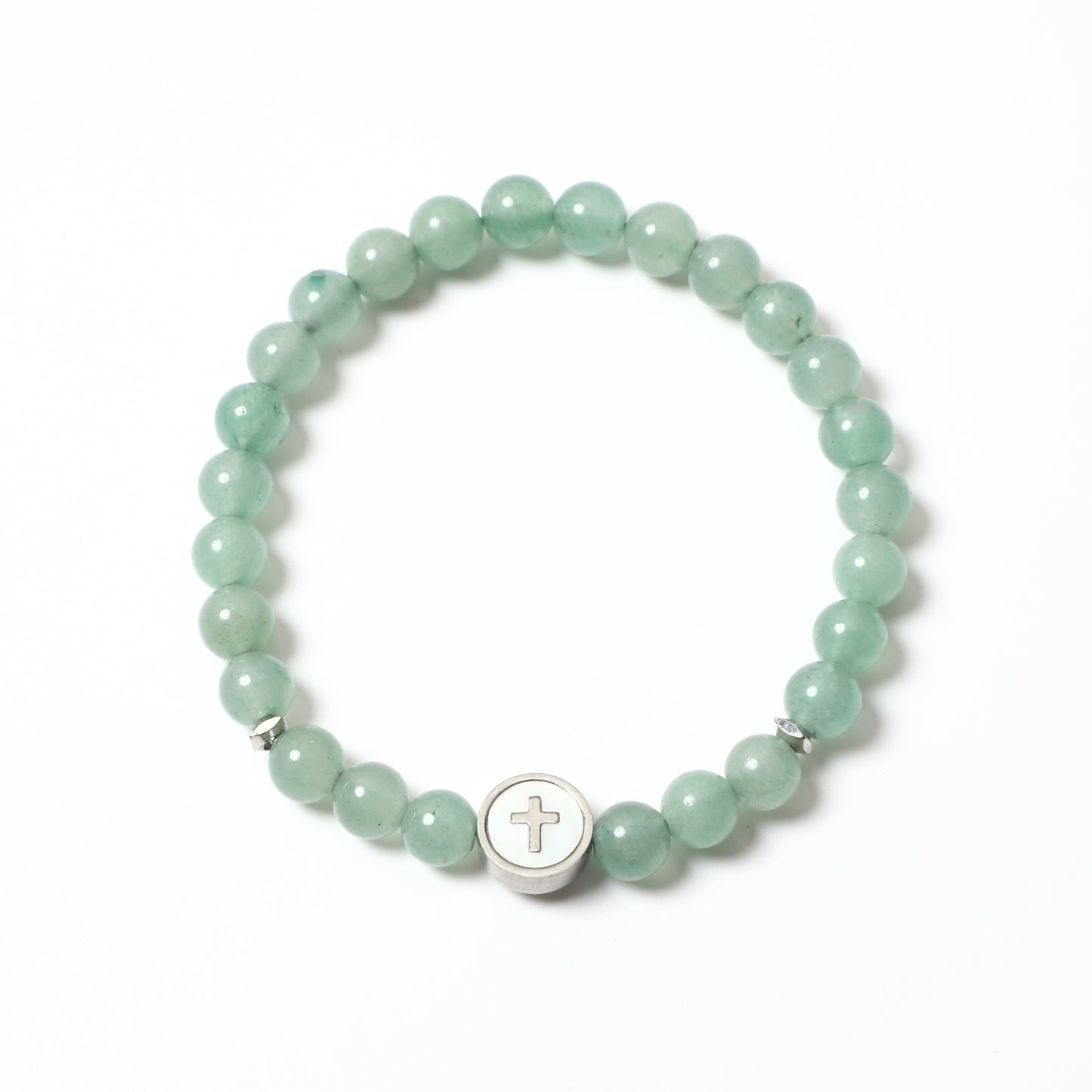 Cross Bracelet Genuine Natural Gemstone Beaded | Faith & Safety | Wholesale Bulk Pricing