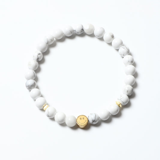 Happy Face Bracelet Natural Gemstone Beaded | Joy & Happiness | Wholesale Bulk Pricing