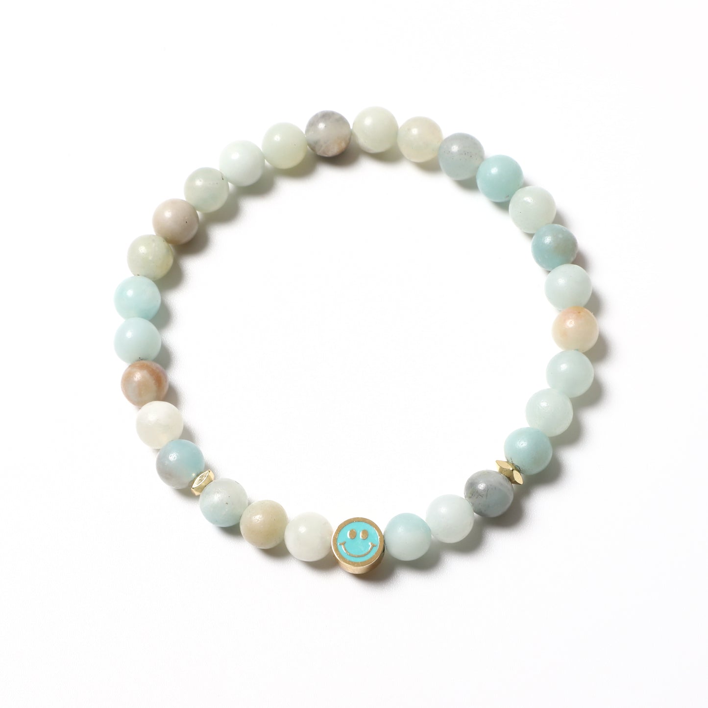 Happy Face Bracelet Natural Gemstone Beaded | Joy & Happiness | Wholesale Bulk Pricing