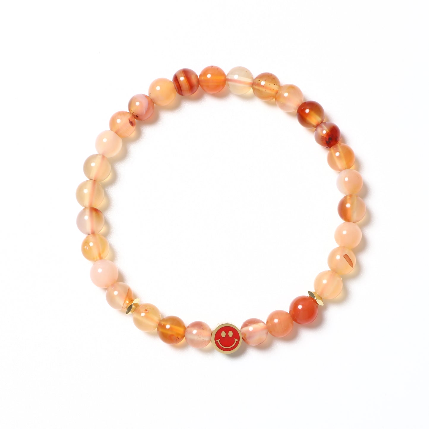 Happy Face Bracelet Natural Gemstone Beaded | Joy & Happiness | Wholesale Bulk Pricing