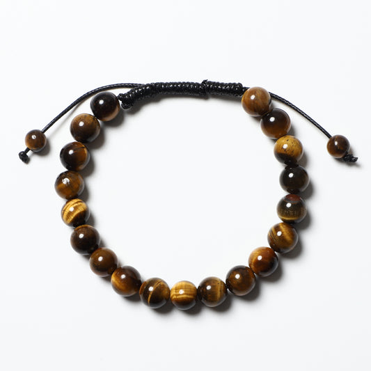 Macrame Bracelet Adjustable Handmade Natural Gemstone Round Beads | Connection & Protection | Wholesale Bulk Pricing