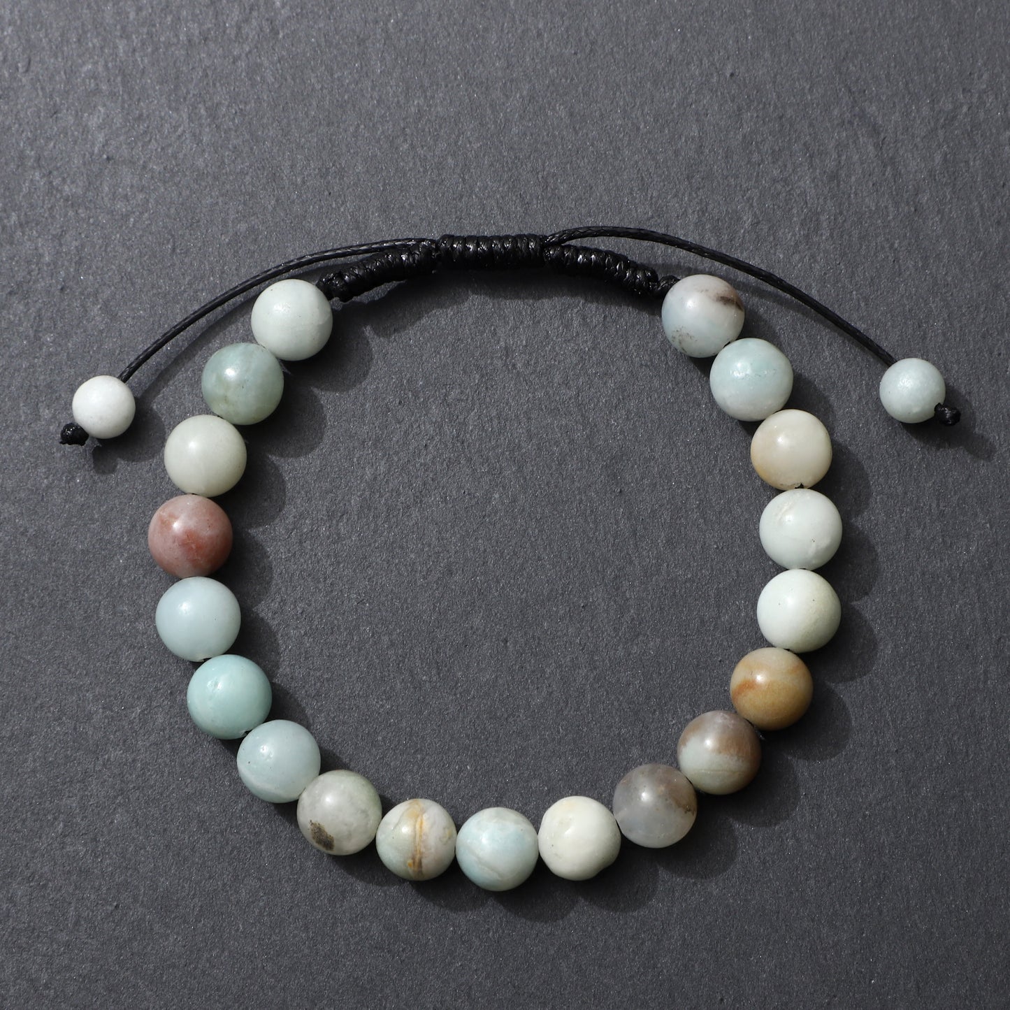 Macrame Bracelet Adjustable Handmade Natural Gemstone Round Beads | Connection & Protection | Wholesale Bulk Pricing