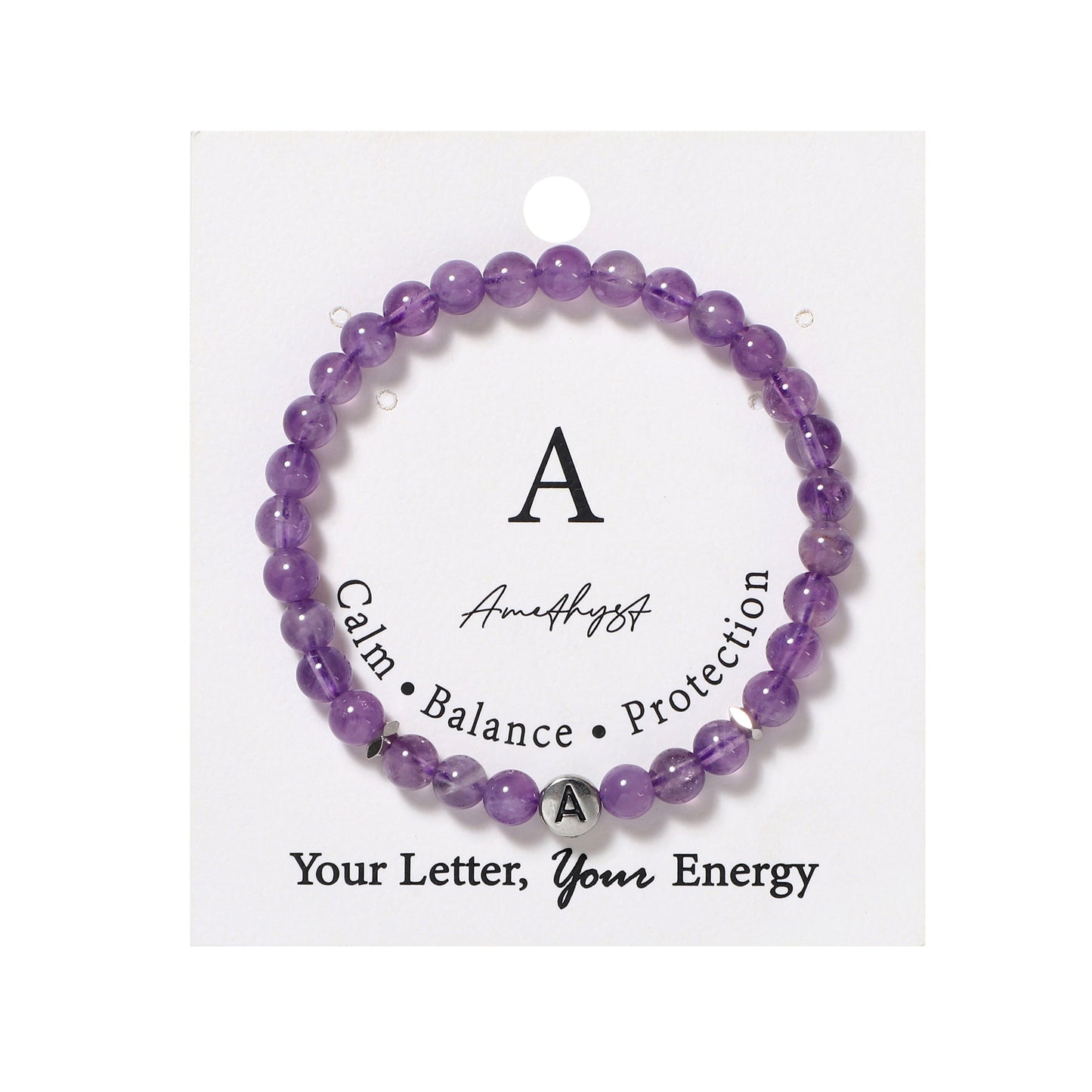 26 Letters Bracelets Natural Gemstone Beaded | Protection & Calm | Wholesale Bulk Pricing