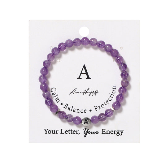 26 Letters Bracelets Natural Gemstone Beaded | Protection & Calm | Wholesale Bulk Pricing
