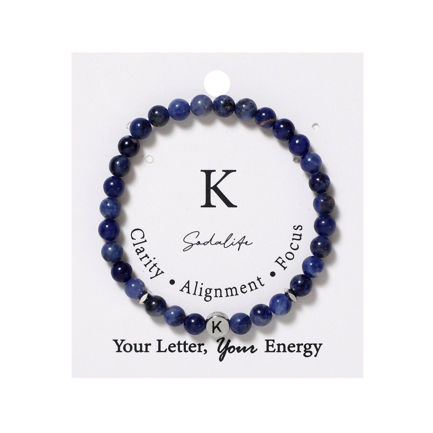 26 Letters Bracelets Natural Gemstone Beaded | Protection & Calm | Wholesale Bulk Pricing