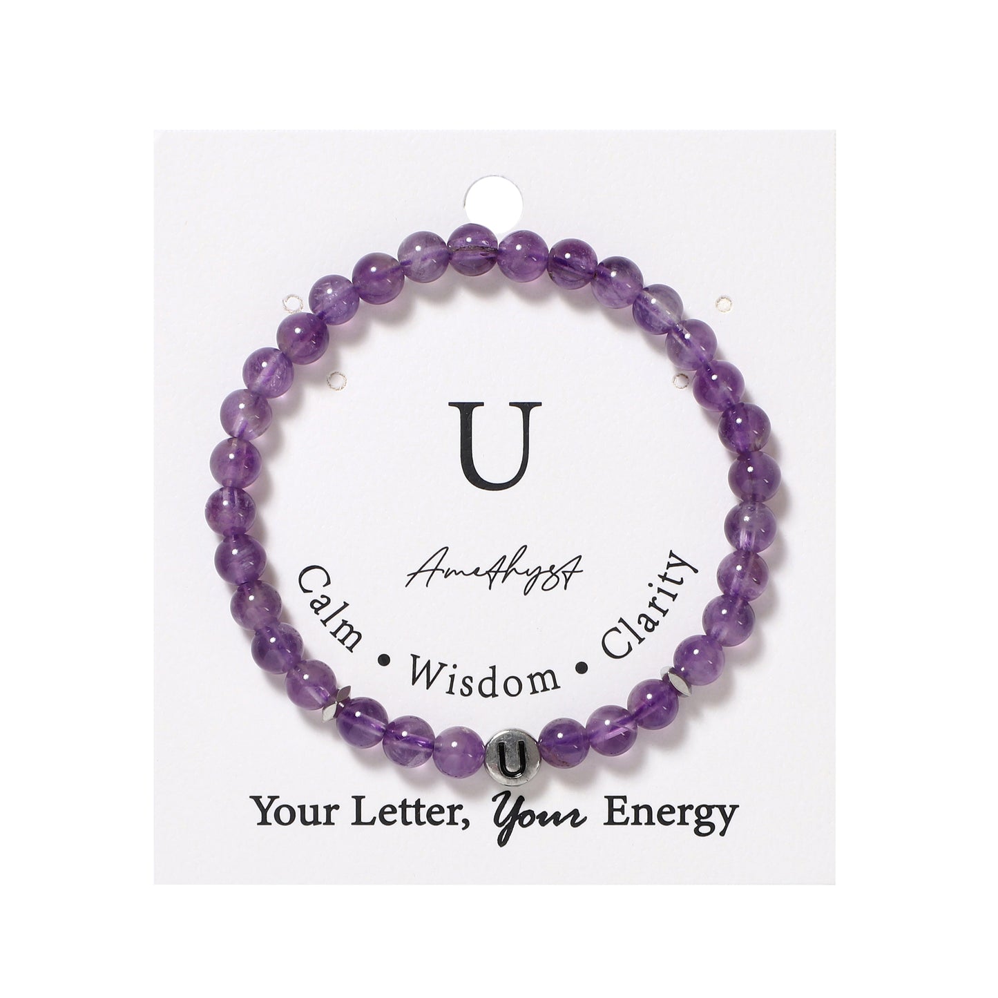 26 Letters Bracelets Natural Gemstone Beaded | Protection & Calm | Wholesale Bulk Pricing