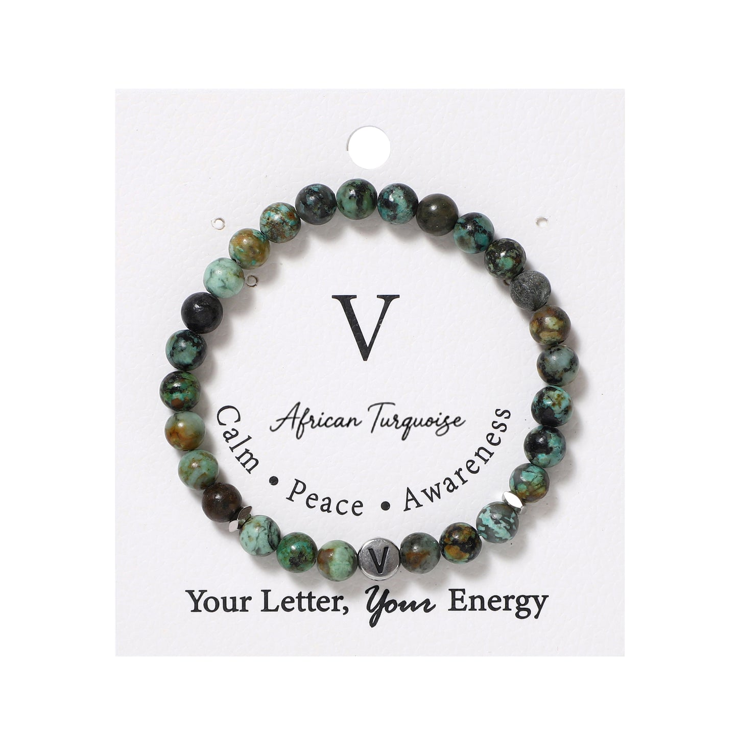 26 Letters Bracelets Natural Gemstone Beaded | Protection & Calm | Wholesale Bulk Pricing