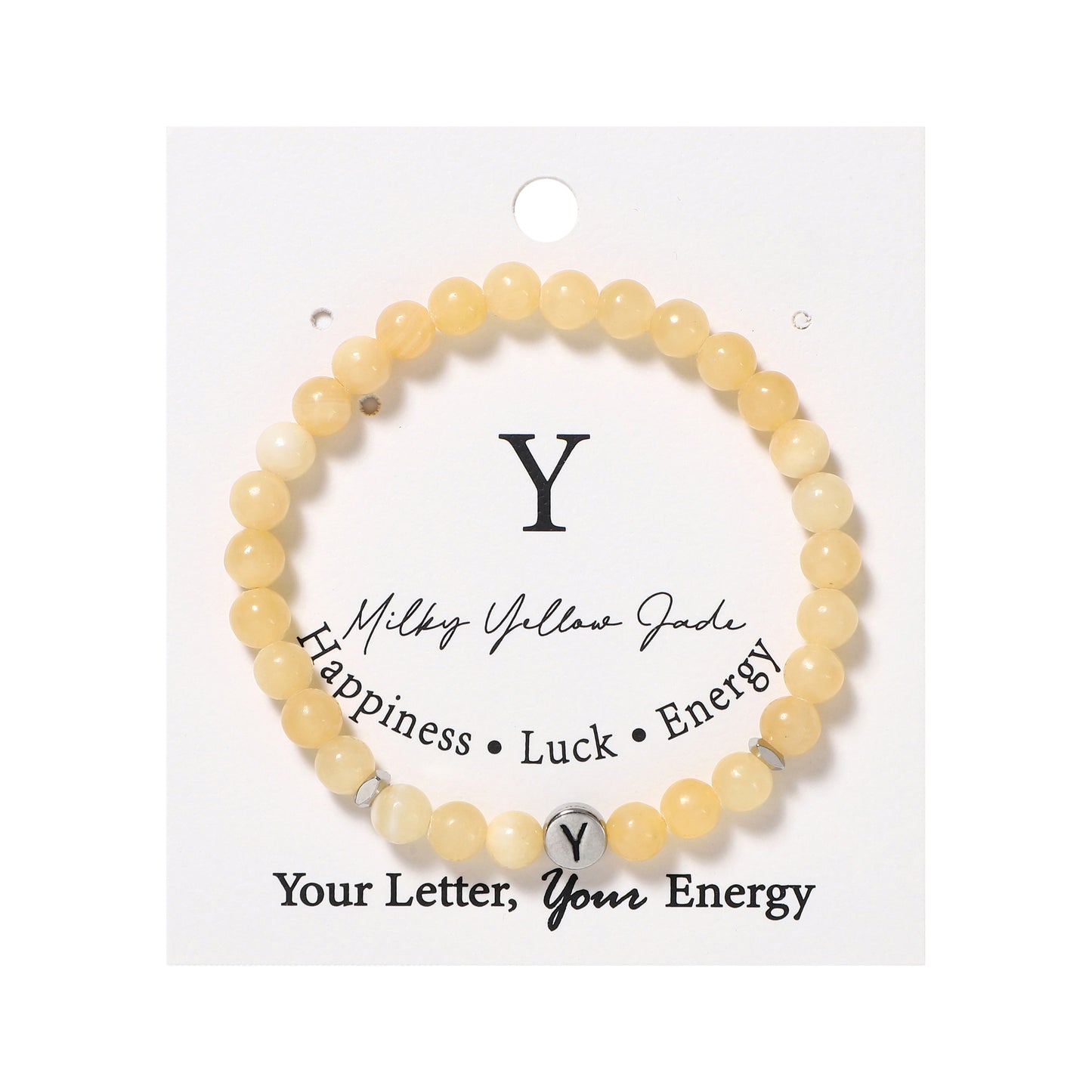 26 Letters Bracelets Natural Gemstone Beaded | Protection & Calm | Wholesale Bulk Pricing
