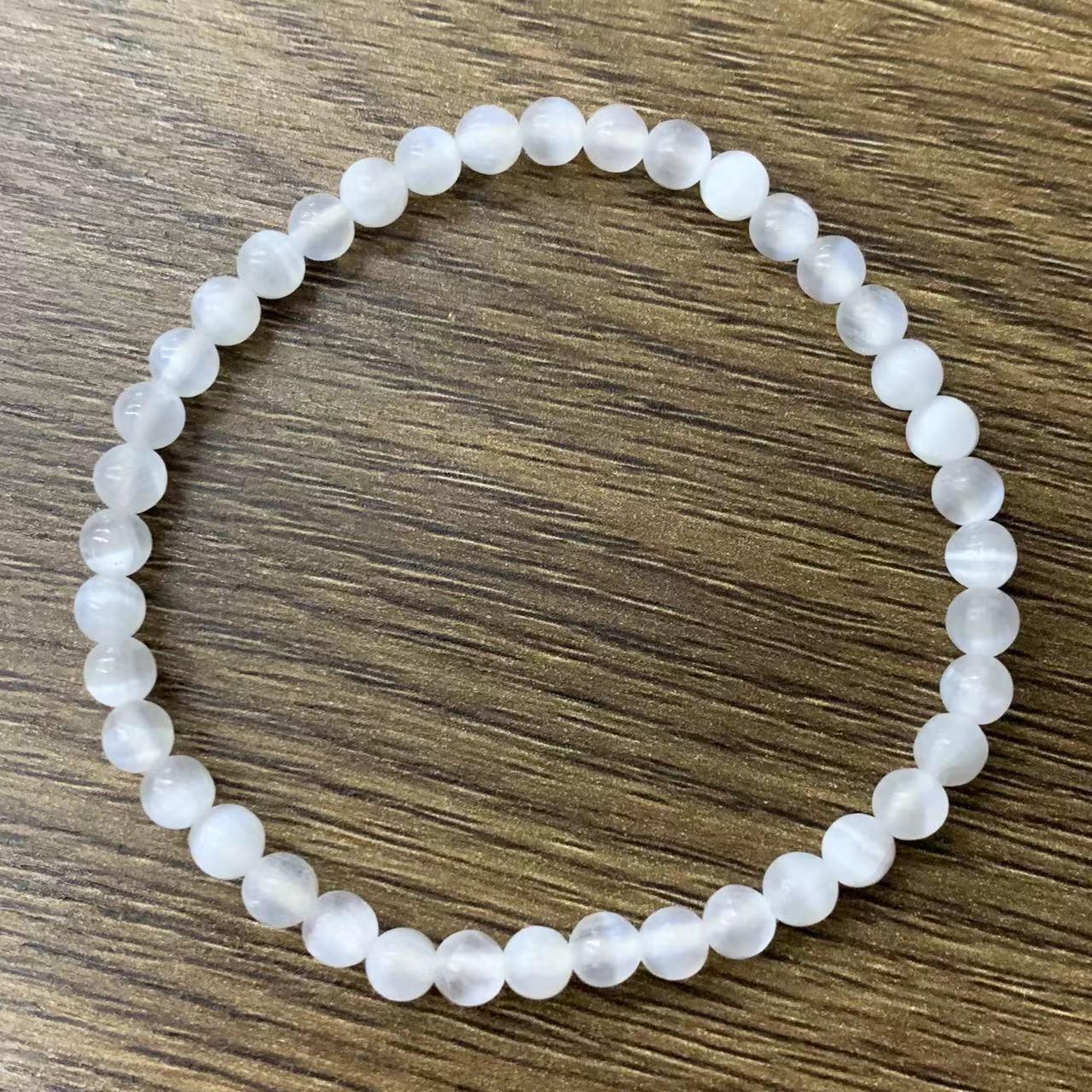 Selenite Bracelet Natural Gemstone Beaded | Protection & Clarity | Wholesale Bulk Pricing