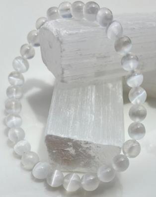 Selenite Bracelet Natural Gemstone Beaded | Protection & Clarity | Wholesale Bulk Pricing