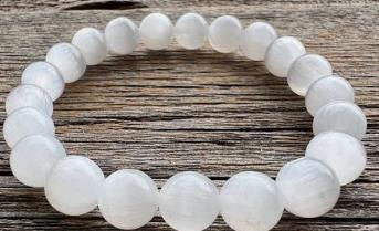 Selenite Bracelet Natural Gemstone Beaded | Protection & Clarity | Wholesale Bulk Pricing