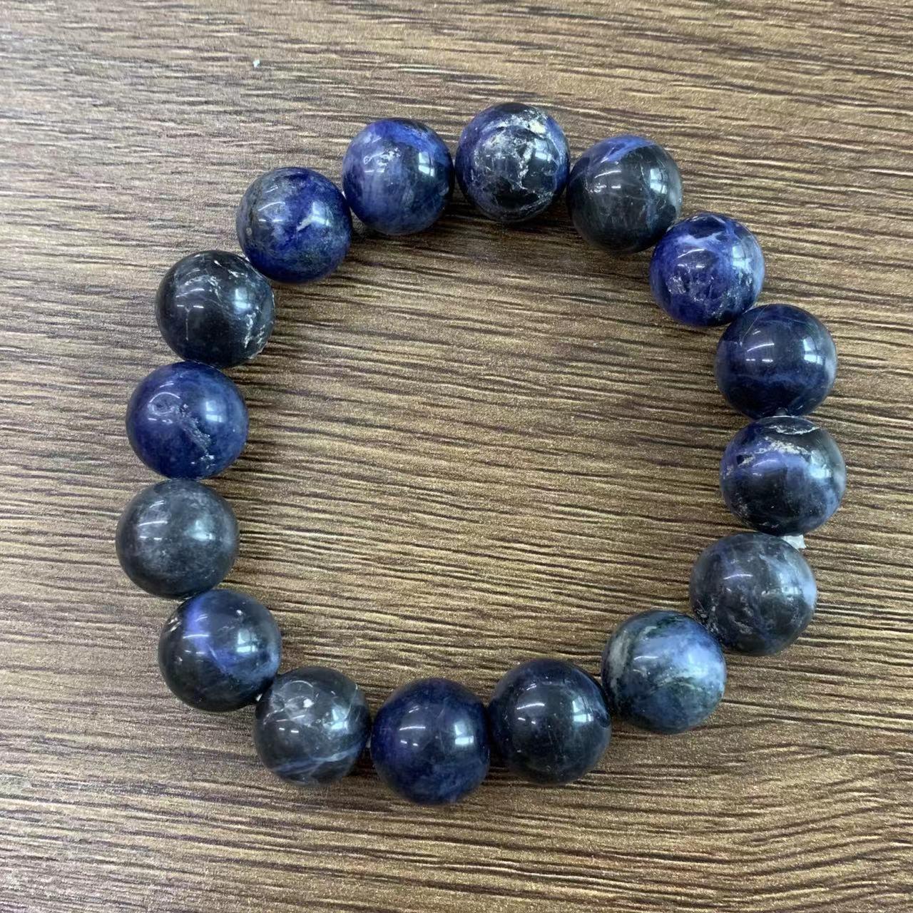 Sodalite Bracelet Natural Gemstone Solid Beads | Concentration & Communication | Wholesale Bulk Pricing