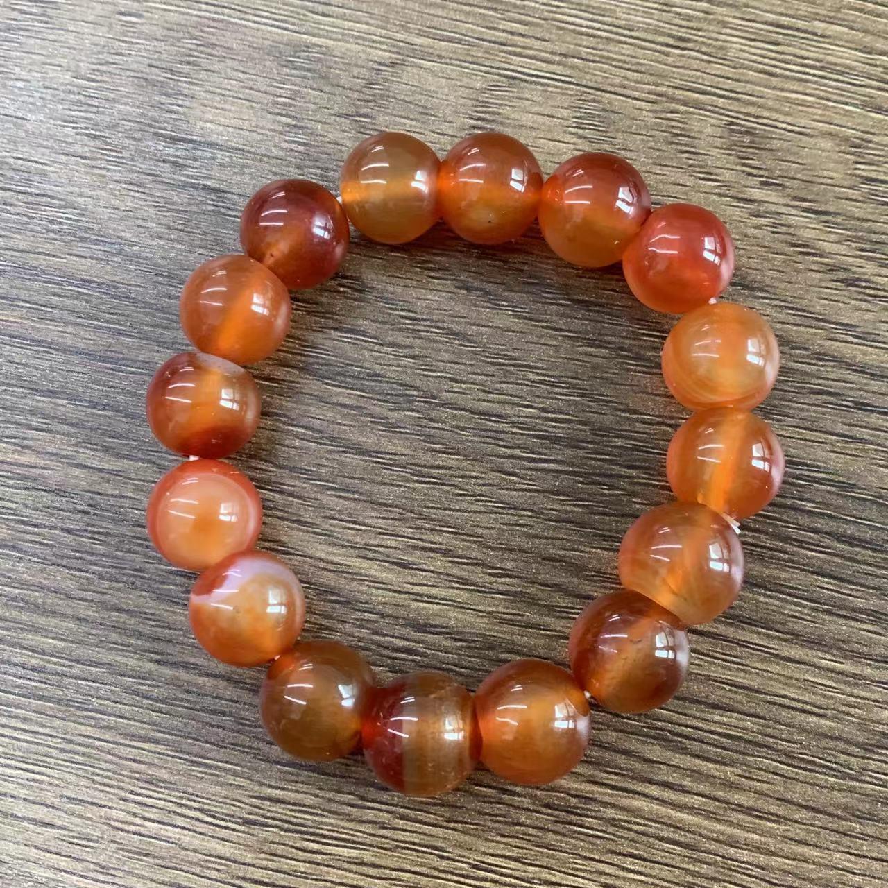 Carnelian Bracelet Natural GEM Round Beads | Vitality & Courage | Wholesale Bulk Pricing