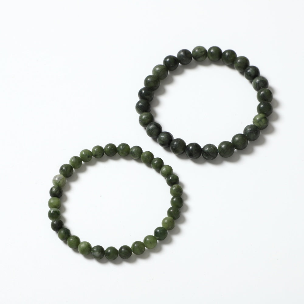 Green Jade Bracelet Natural Gemstone Beaded | Prosperity & Good Luck | Wholesale Bulk Pricing