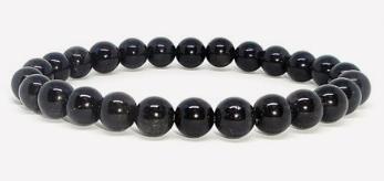 Black Obsidian Beaded Bracelet Natural Gemstone| Grounding & Protection | Wholesale Bulk Pricing
