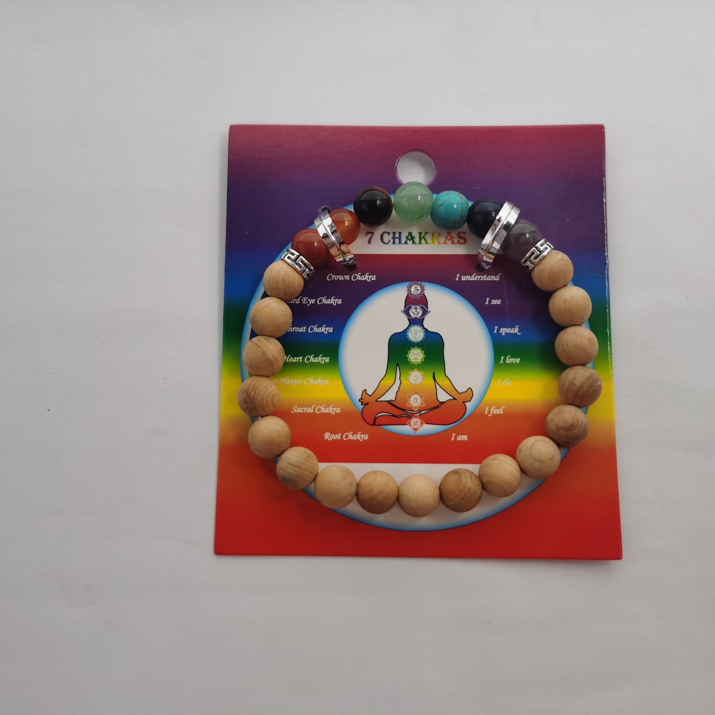 7 Chakras Bracelet Natural Gemstone Beaded | Grounding & Healing | Wholesale Bulk Pricing