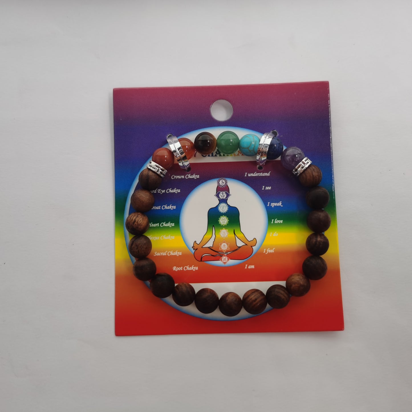 7 Chakras Bracelet Natural Gemstone Beaded | Grounding & Healing | Wholesale Bulk Pricing